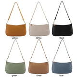 Vintage PU Leather Small Shoulder Underarm Bag Women Casual Solid Handbags