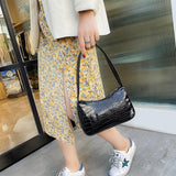 Crocodile Pattern Women's Small Shoulder Bag