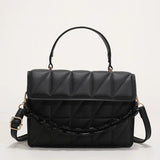 Plaid Chain Crossbody Bags Small Flap Top Handle Bags
