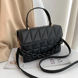 Plaid Chain Crossbody Bags Small Flap Top Handle Bags