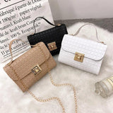 Women Chain Messenger Crossbody Bag Small Square Bag