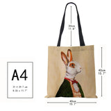 Rabbit Canvas Shoulder Bag Women Print Harajuku Casual Shopping travel Handbag