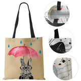 Rabbit Canvas Shoulder Bag Women Print Harajuku Casual Shopping travel Handbag