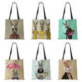 Rabbit Canvas Shoulder Bag Women Print Harajuku Casual Shopping travel Handbag