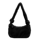 Fluffy Shoulder Bag Women Solid Purse Tote Bags for Autumn and Winter