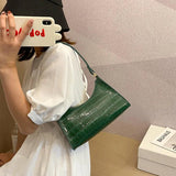 Retro Casual Shoulder Bag Women Leather Chain Handbag