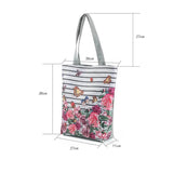 Floral Printed Handbag Women Shoulder Bag Canvas Summer Beach Bag