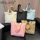 Quilted Ladies Shopper Bag Large Capacity Winter Casual Hand Bags