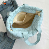 Quilted Casual Hand Bags Large Capacity Winter Top-handle Bag Cotton-Padded