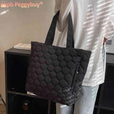 Quilted Shoulder Bag Large Capacity Portable for Weekend Vacation