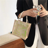 Clear Graffiti PVC Handbag Women Shoulder Beach Jelly Purse Tote Clutch