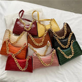 Plaid Pattern Women Tote Shoulder Bags Leather Chain Handbag