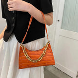 Plaid Pattern Women Tote Shoulder Bags Leather Chain Handbag