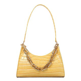 Plaid Pattern Women Tote Shoulder Bags Leather Chain Handbag