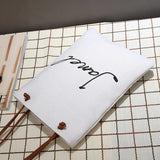 Canvas Printed Letters Bucket Bag Lady Tote Pouch Feminina Bolsas