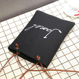 Canvas Printed Letters Bucket Bag Lady Tote Pouch Feminina Bolsas