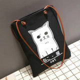 Canvas Printed Letters Bucket Bag Lady Tote Pouch Feminina Bolsas