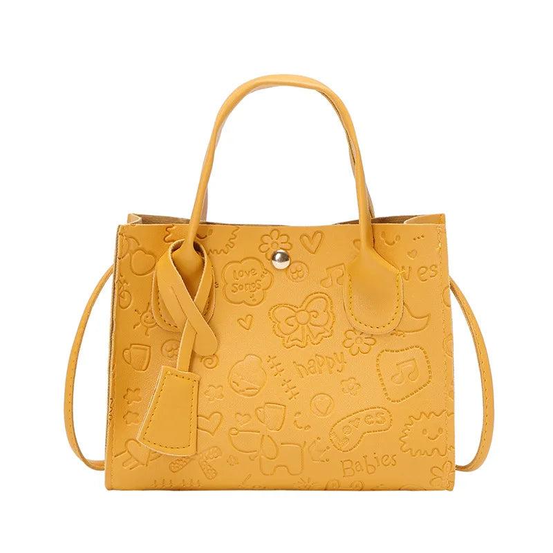 Cartoon Print Women's Bag Soft PU Leather Shoulder Bag Crossbody Bags