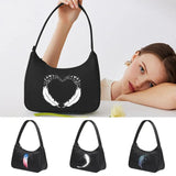 Feather Print Hobo Bag Ladies Shoulder Handbag Casual Purse