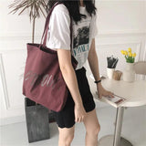 Women Canvas Shopping Bag Female Cloth Shoulder Bag Environmental Storage Handba