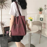 Women Canvas Shopping Bag Female Cloth Shoulder Bag Environmental Storage Handba