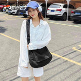 Retro Canvas Shoulder Bag Large Capacity Crossbody Handbag