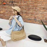 Retro Canvas Shoulder Bag Large Capacity Crossbody Handbag