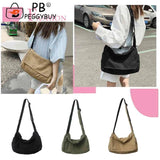 Retro Canvas Shoulder Bag Large Capacity Crossbody Handbag