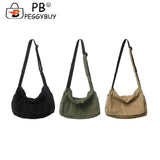 Retro Canvas Shoulder Bag Large Capacity Crossbody Handbag