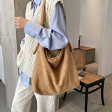 Women's Felt Shopper Bag Large Capacity Crossbody Tote