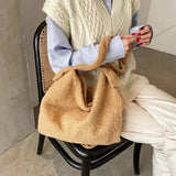 Women's Felt Shopper Bag Large Capacity Crossbody Tote
