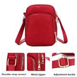 Women's Crossbody Zipper Shoulder Bag Multifunction Handbag Wristlet Purse