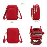 Women's Crossbody Zipper Shoulder Bag Multifunction Handbag Wristlet Purse