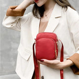 Women's Crossbody Zipper Shoulder Bag Multifunction Handbag Wristlet Purse