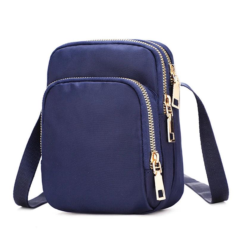 Women's Crossbody Zipper Shoulder Bag Multifunction Handbag Wristlet Purse