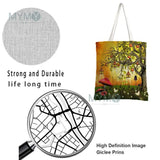 Floral Print Handbag Tote Beach Bag High Capacity Reusable Shoulder Shopping Bag