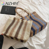 Straw Woven Shoulder Bag for Women Summer Beach Travel Totes