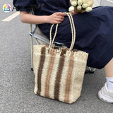 Straw Woven Shoulder Bag for Women Summer Beach Travel Totes