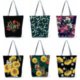 Florals Print Women's Bag Shoulder Handbag High Capacity Tote