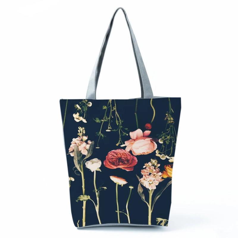 Florals Print Women's Bag Shoulder Handbag High Capacity Tote