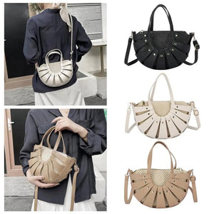 Straw & Leather Hand-woven Ladies Handbags Bohemia Beach Bag