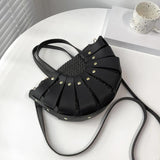 Straw & Leather Hand-woven Ladies Handbags Bohemia Beach Bag