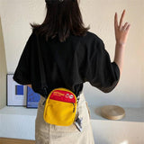 Canvas Crossbody Bags for Women Casual Small Shoulder Bag