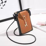 Mini Crossbody Bag for Women PU Leather Handbag Zipper