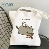 Women's Cartoon Shoulder Bag I'm Busy Casual Large Capacity Eco Shopping Bags