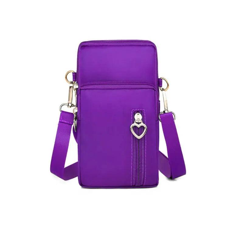 Nylon Shoulder Bag for Women Cellphone Crossbody Small Messenger Handbag
