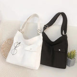 Youth Canvas Shoulder Bag Messenger Bag Student Handbag
