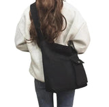 Youth Canvas Shoulder Bag Messenger Bag Student Handbag