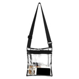 Women's Transparent Messenger Bag Adjustable Shoulder Strap Phone Pouch