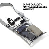 Women's Transparent Messenger Bag Adjustable Shoulder Strap Phone Pouch